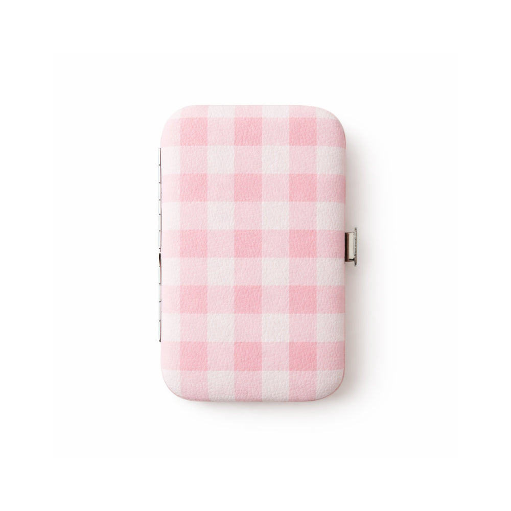 K&Co. Petal Series Manicure Set - PINK GINGHAM